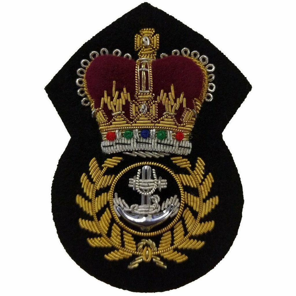 Cap Badge - Royal Navy Chief Petty Officer - Navy Felt B/G [product_type] Ammo & Company - Military Direct