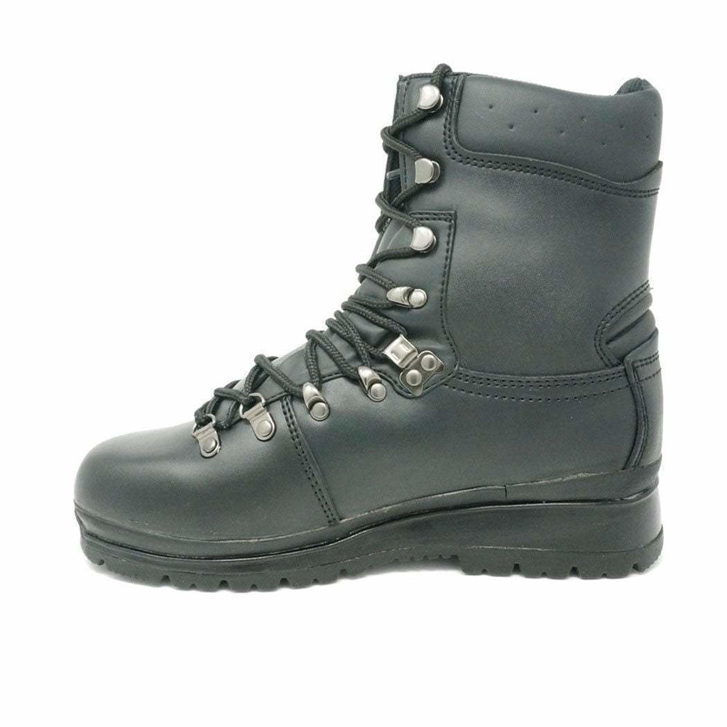 Highlander Black Waterproof Leather Elite Boot MoD Black Boots Highlander - Military Direct
